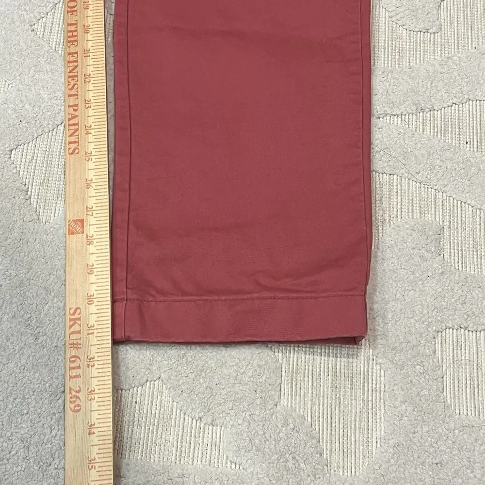 J Crew Oarsman Pants Mens Size 36x31 Salmon Red Chino Straight 1040 Athletic